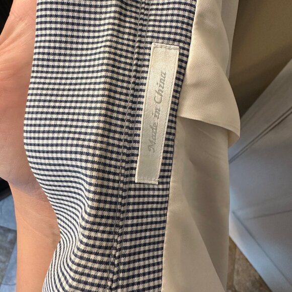 Chaps | 42R Navy Blue & White Gingham 2 Button Sport Coat Blazer Suit Summer - Picture 12 of 12